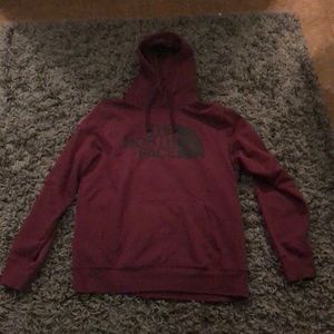 Maroon The North Face hoodie